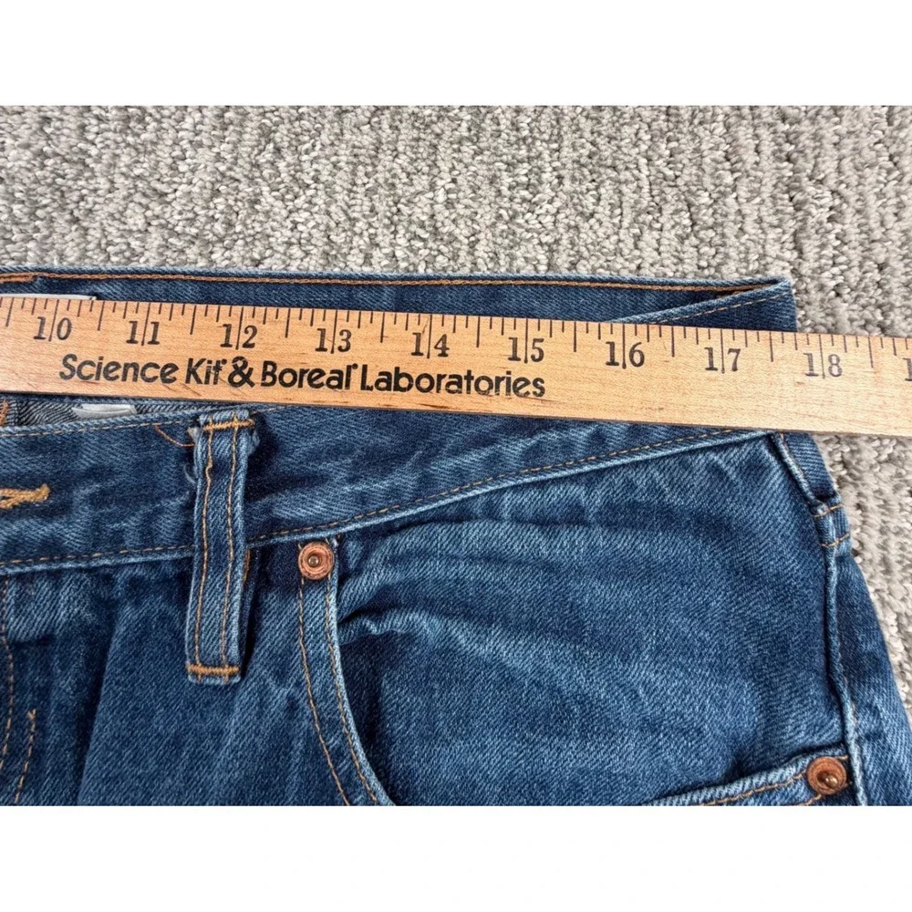 Taylor Stitch Jeans Mens 36 Blue Slim Fit Selvedge Denim Button Fly